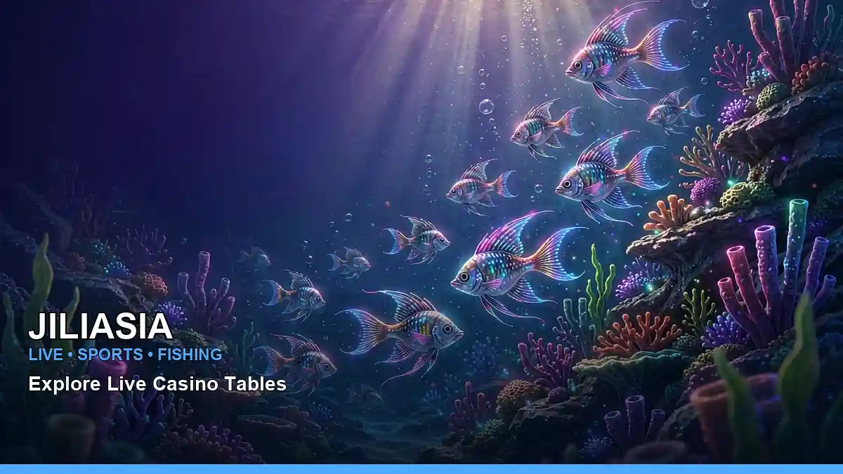 JILIASIA fishing-game artwork showing high-energy play in a fish-school layout for Philippine players