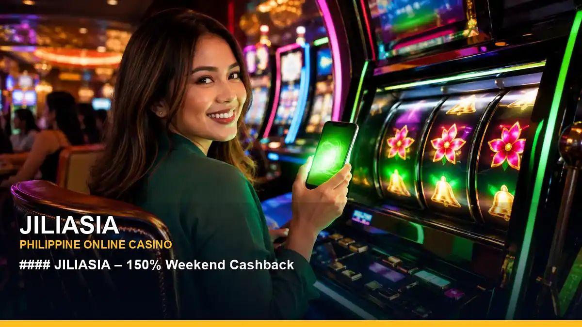 JILIASIA first-deposit rewards presented in a dynamic casino scene, subject to current promotion terms and eligibility