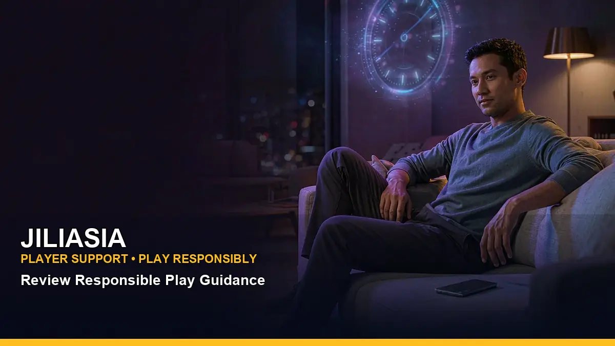 JILIASIA responsible gaming guide for Philippine players, presented with a clock-inspired visual layout